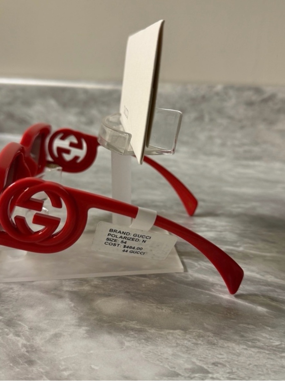 Gucci Red Logo Sunglasses